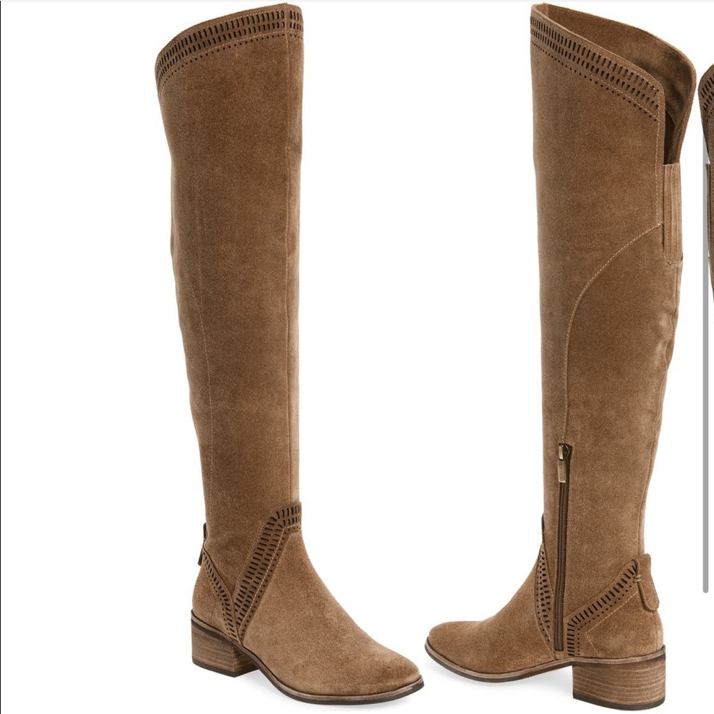 Vince Camuto karinda over the knee brown suede boot